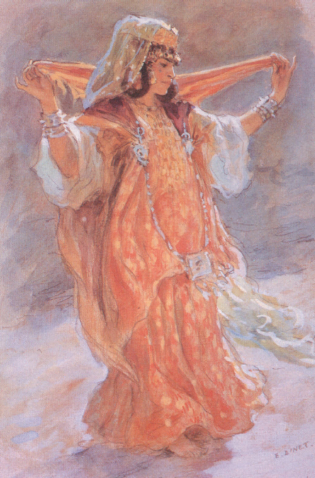 A Dancer Of The Ouled Nail.  1890.  Etienne Dinet.