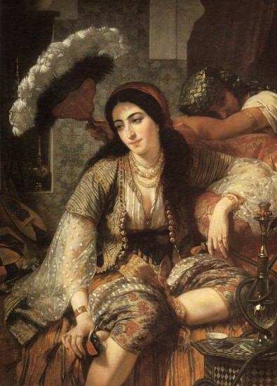 An Algerian And Her Slave by Ange Tissier 1860