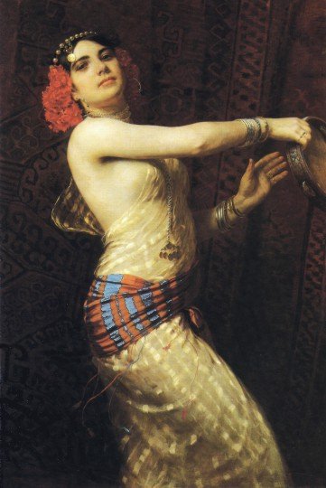 Tambourine Dancer 1909 by Otto Pilny