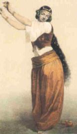 Alex Bida.  Egyptian dancer. Circa 1860.  Watercolour.  Victoria & Albert Museum, London